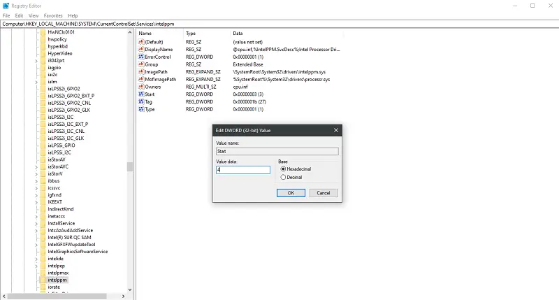 Vô hiệu hóa intelppm